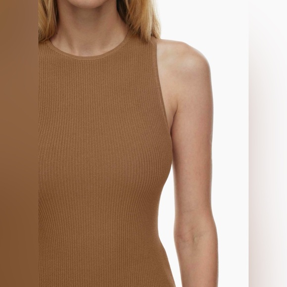 Babaton Sculpt Knit Racer Mini Dress - Size S - Granita Pink - Picture 8 of 8